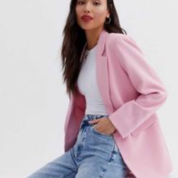 Banana Republic Pink Blazer Twill Jacket Soft Pink 6P - Picture 11 of 11